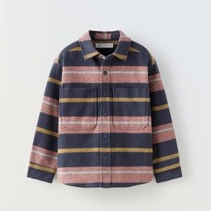 ZARA Boys STRIPED OVERSHIRT.
Size: 8-9 YEARS